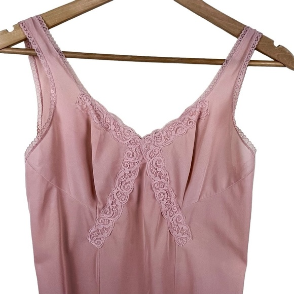 Vintage Women’s Dusty Rose Slip Dress Nightgown Made in Italy Size XS - Small - Picture 3 of 10